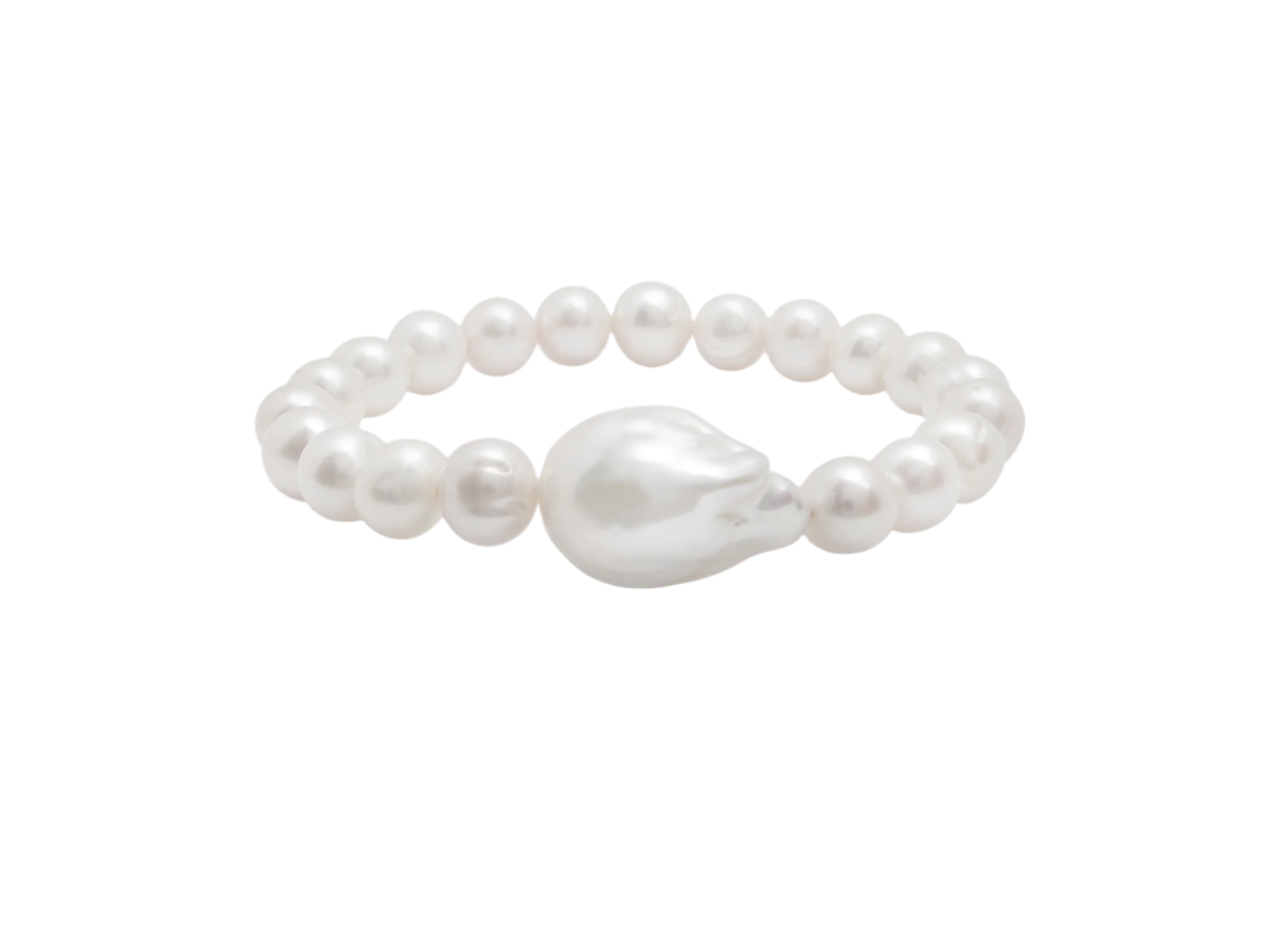 Freshwater Pearl and Baroque Pearl Bracelet
