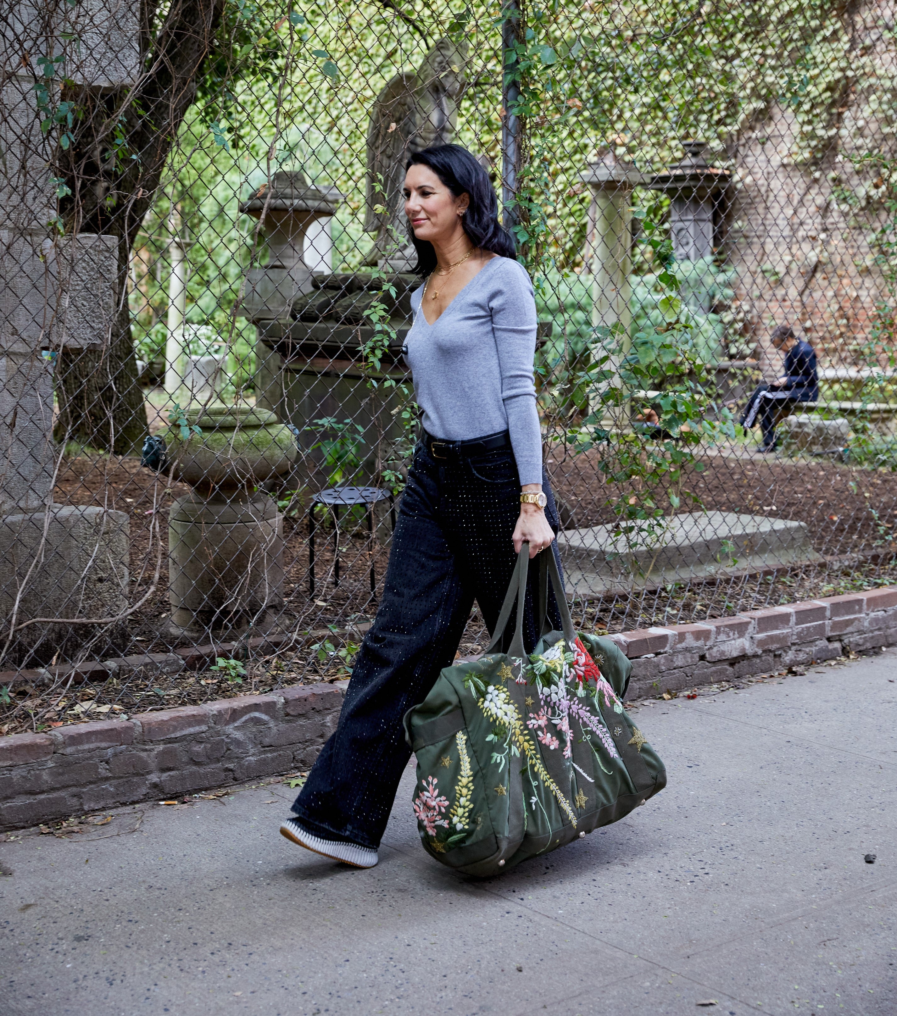 Embroidered Duffel Bag