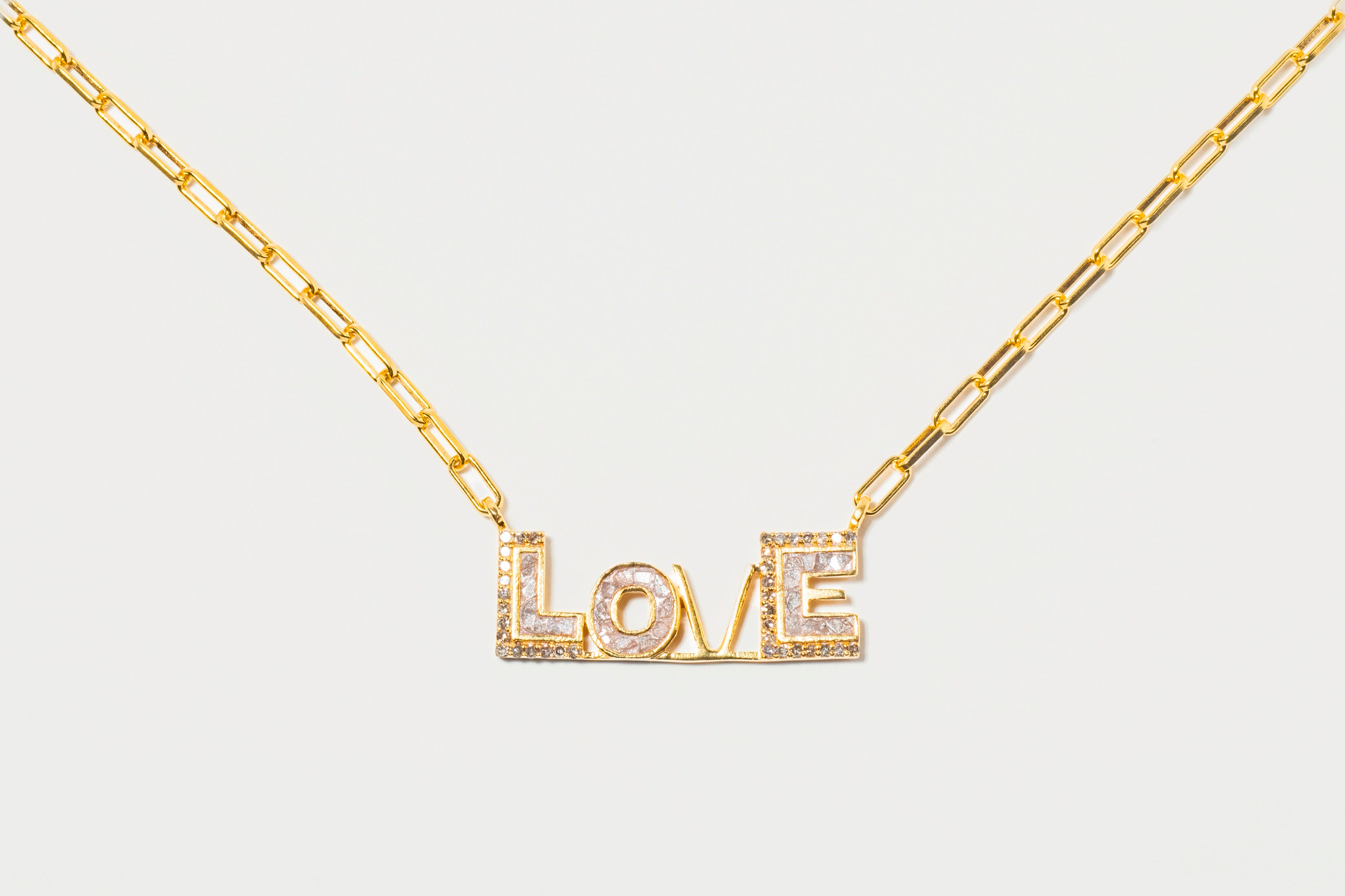 Love Gold Vermeil Pendant Necklace